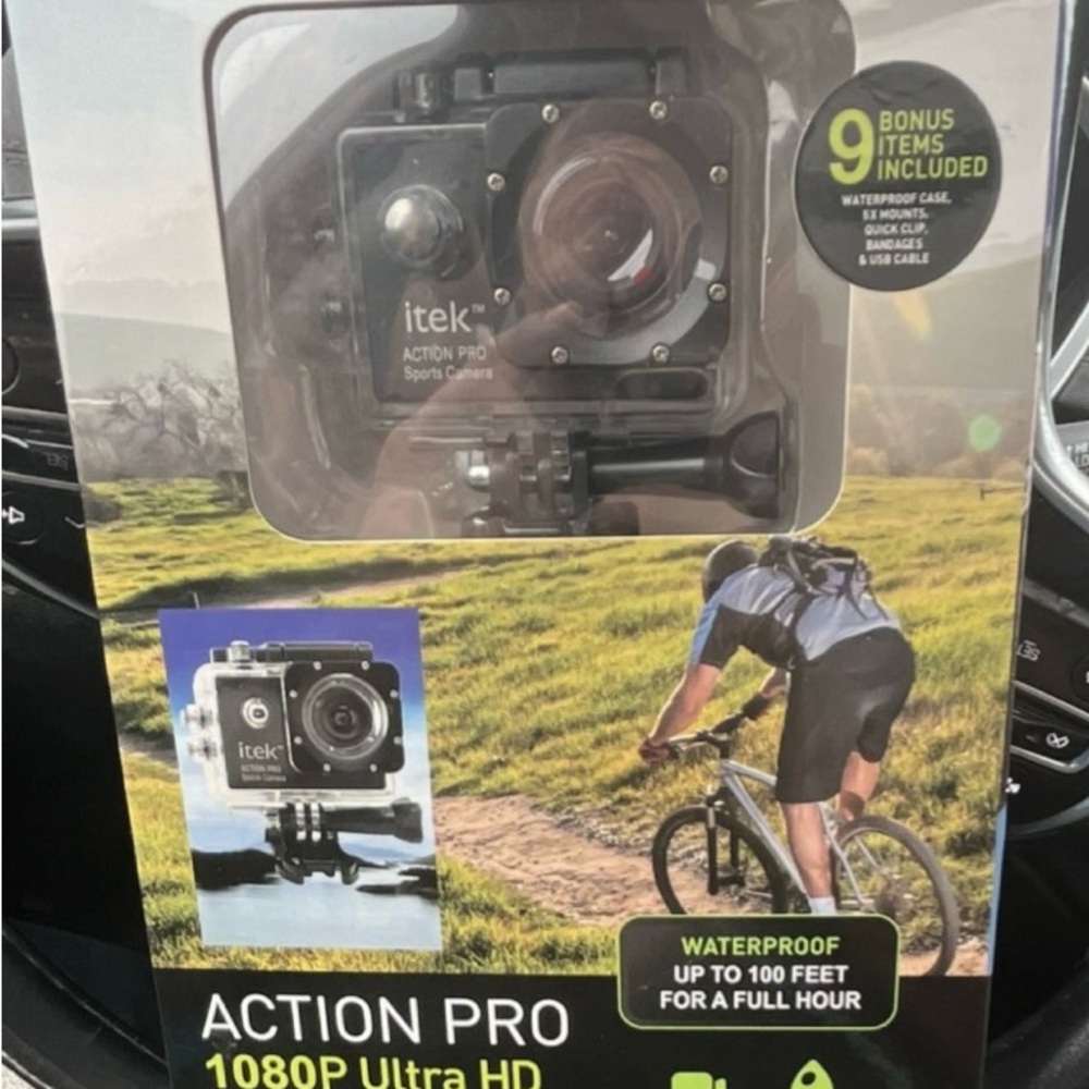 Action Pro 1080P Ultra HD Sports Camera - Black